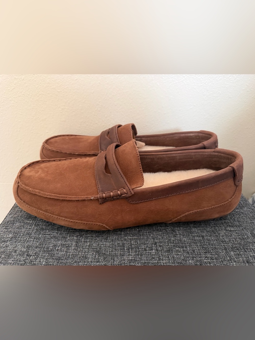 UGG Tucker Men's Chestnut Loafers in Brown Suede size 15 NWOT